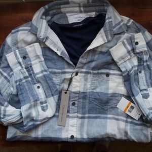 Calvin Klein Men's Plaid Button Down Shirt [NWT]